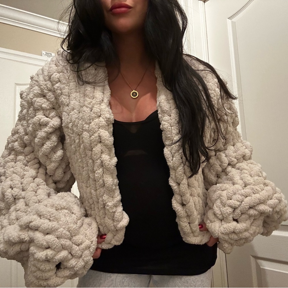 Super Chunky Knit Sweater Jacket Cardigan